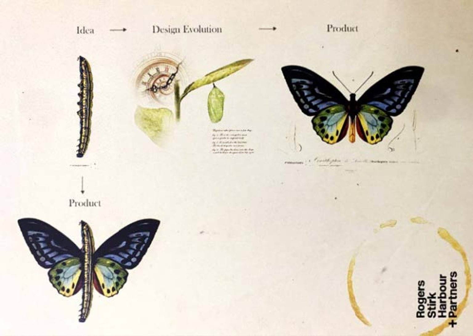 Image: RSHP Architects UK, ‘From idea to product’ Highlighting the value of time for design evolution as a critical part in a good design process to avoid a profoundly compromised outcome.